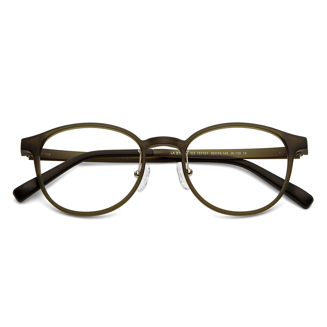 Lenskart Air Bottle Green Full Rim Round left side