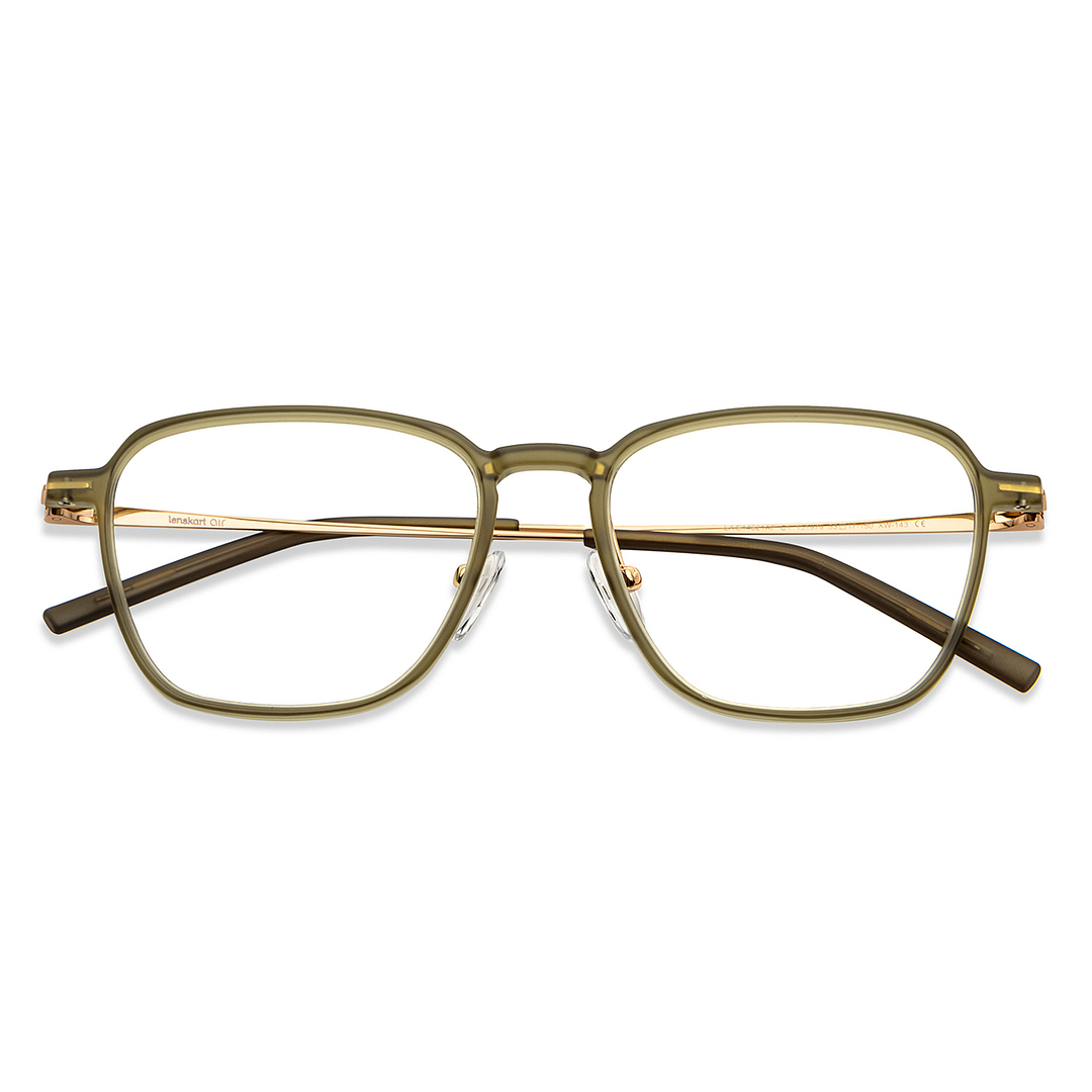 Lenskart Air Bottle Green Full Rim Square left side