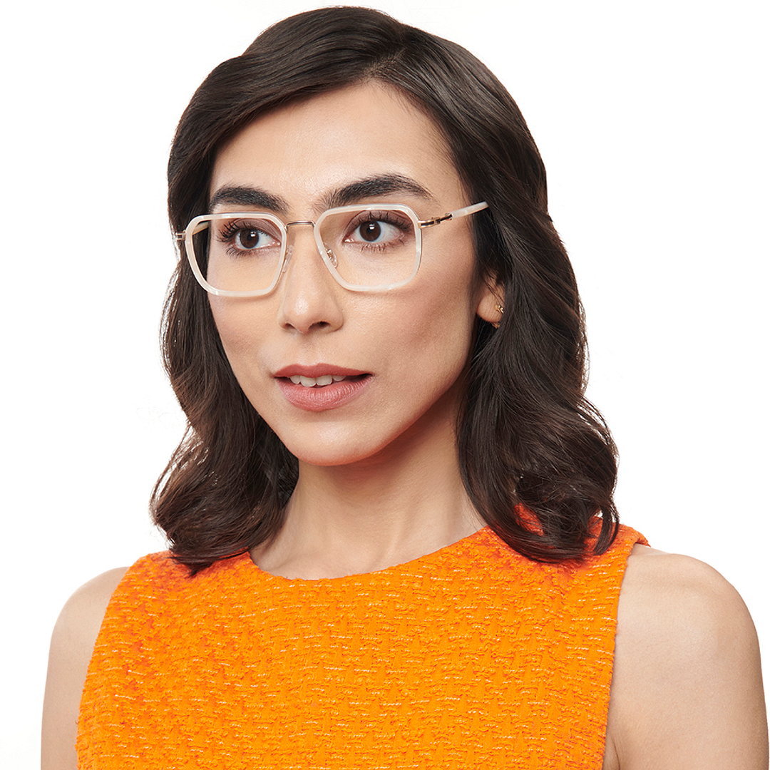 Lenskart Studio Online White Full Rim Square left side