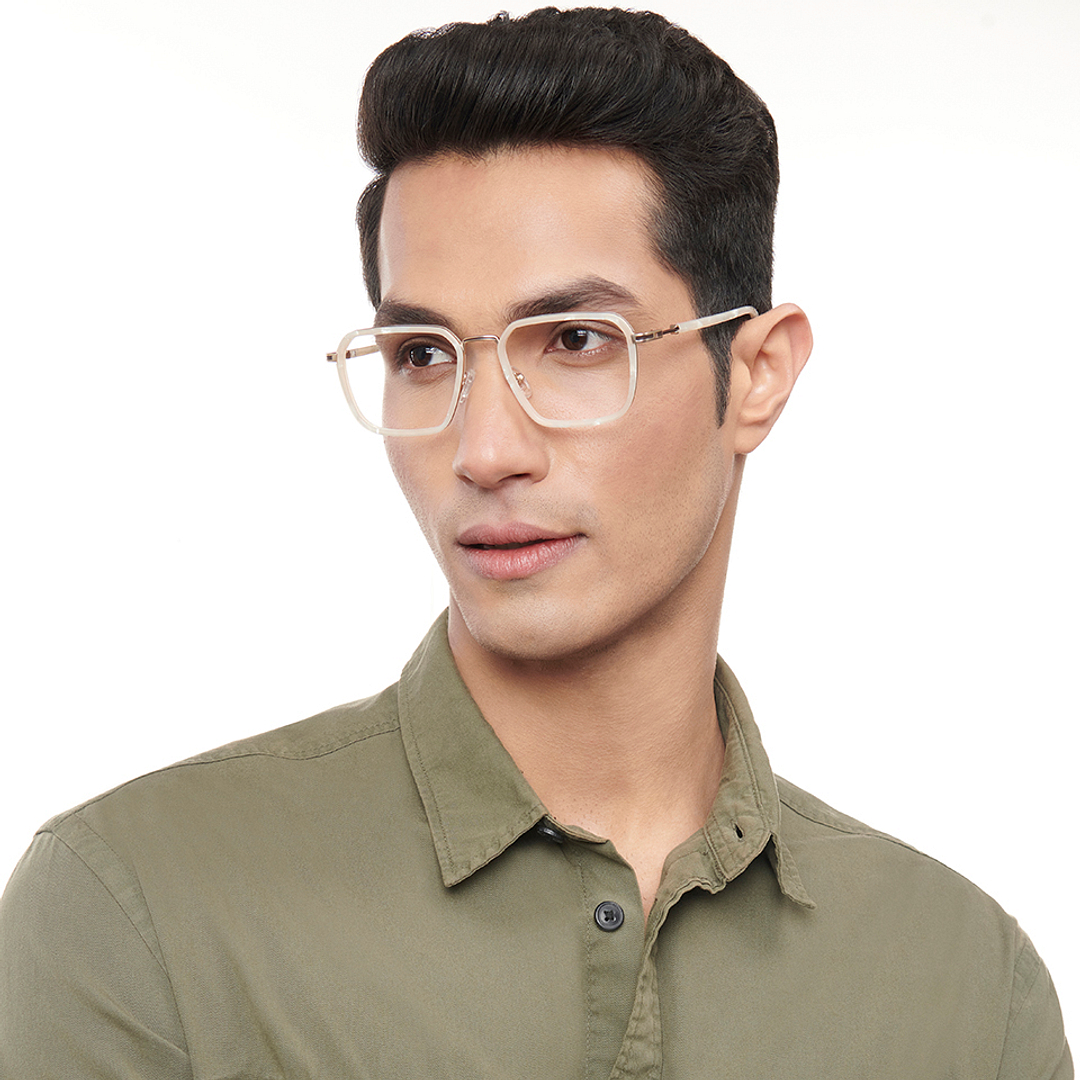 Lenskart Studio Online White Full Rim Square right side
