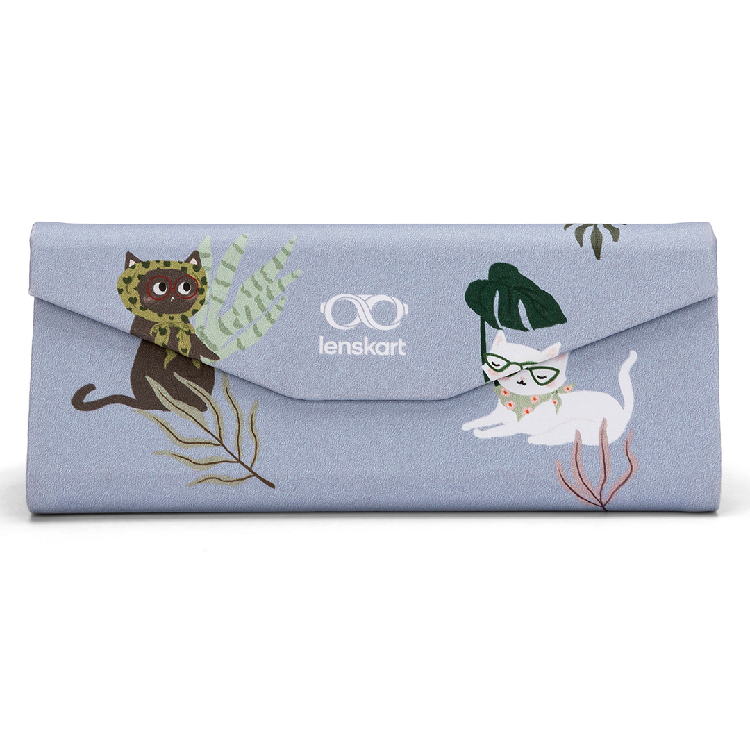 Lenskart Womens Day Feline Foliage Case and Cloth left side