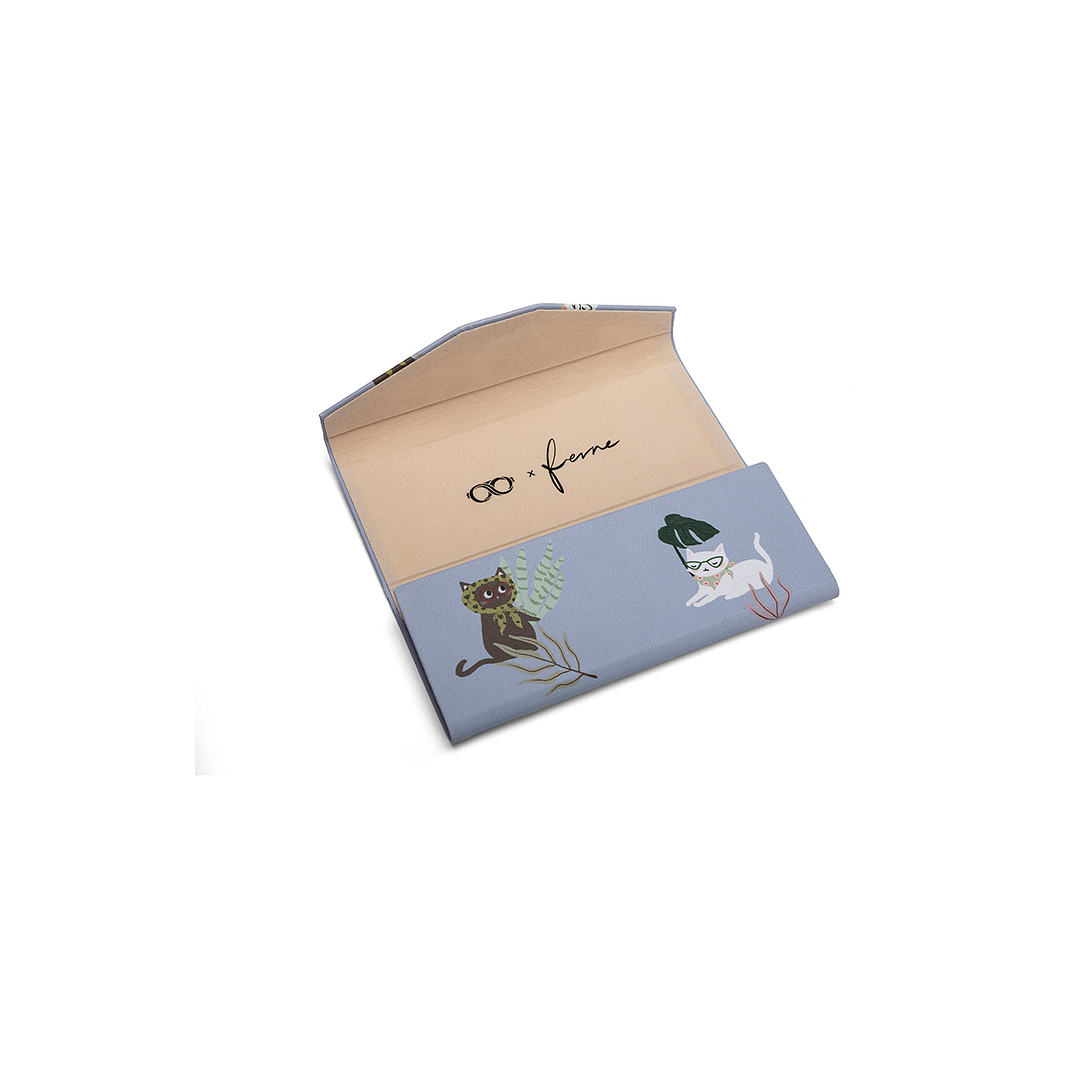 Lenskart Womens Day Feline Foliage Case and Cloth left side