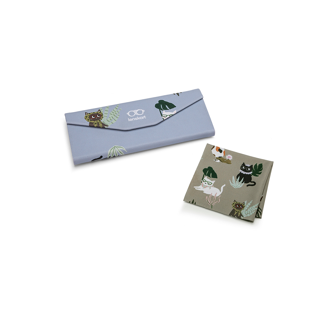 Lenskart Womens Day Feline Foliage Case and Cloth right side
