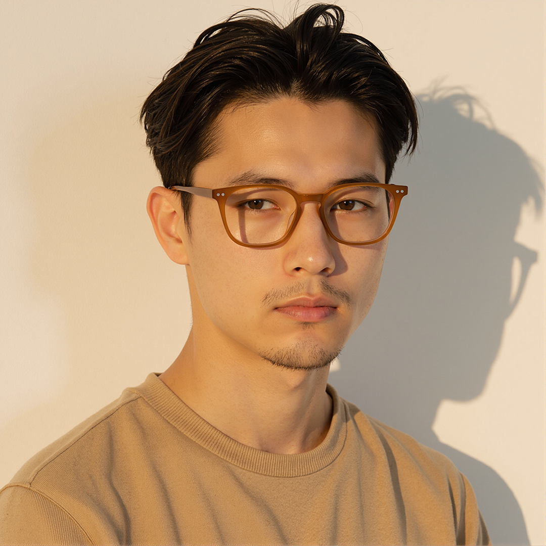 Lenskart Yellow Full Rim Square left side