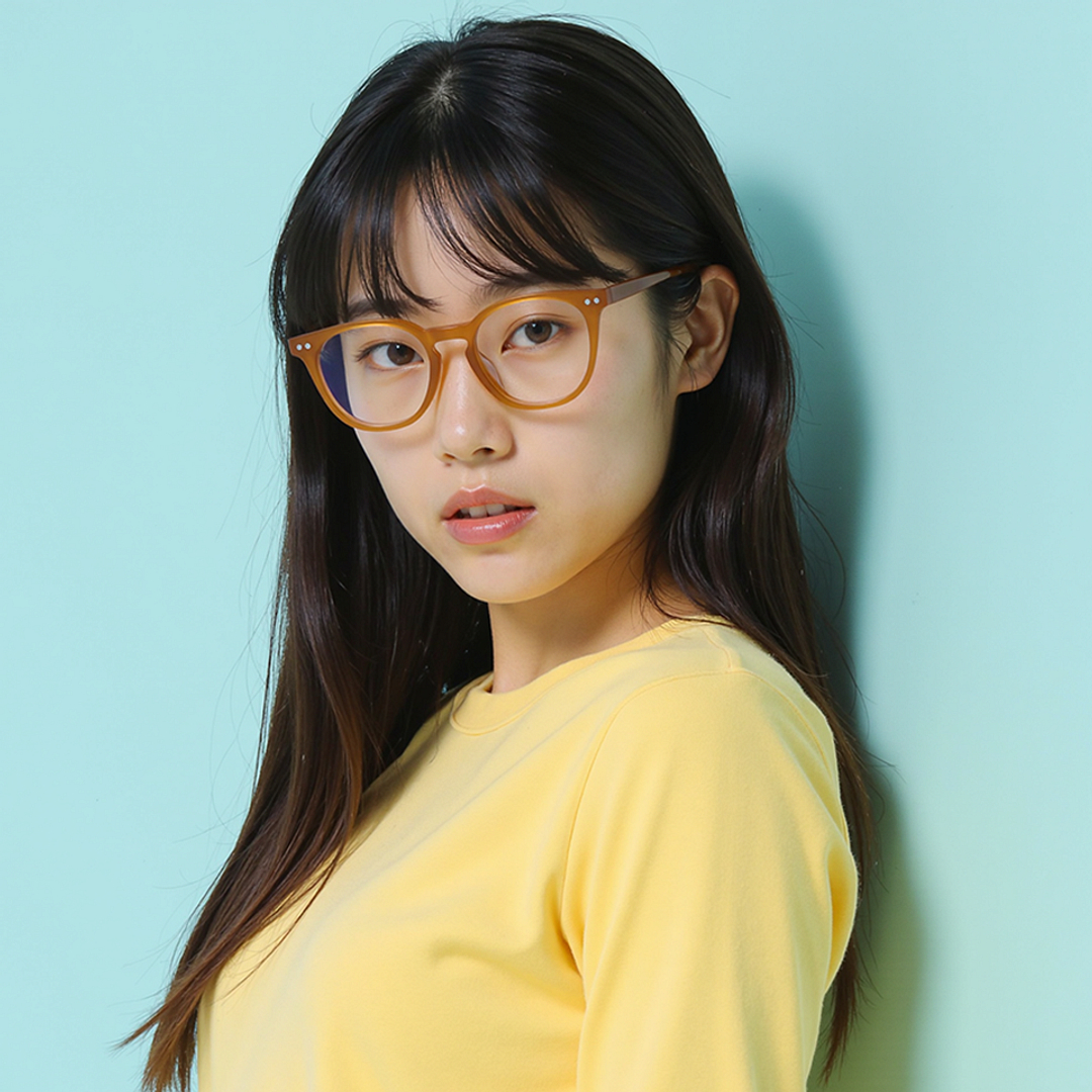 Lenskart Yellow Full Rim Square left side