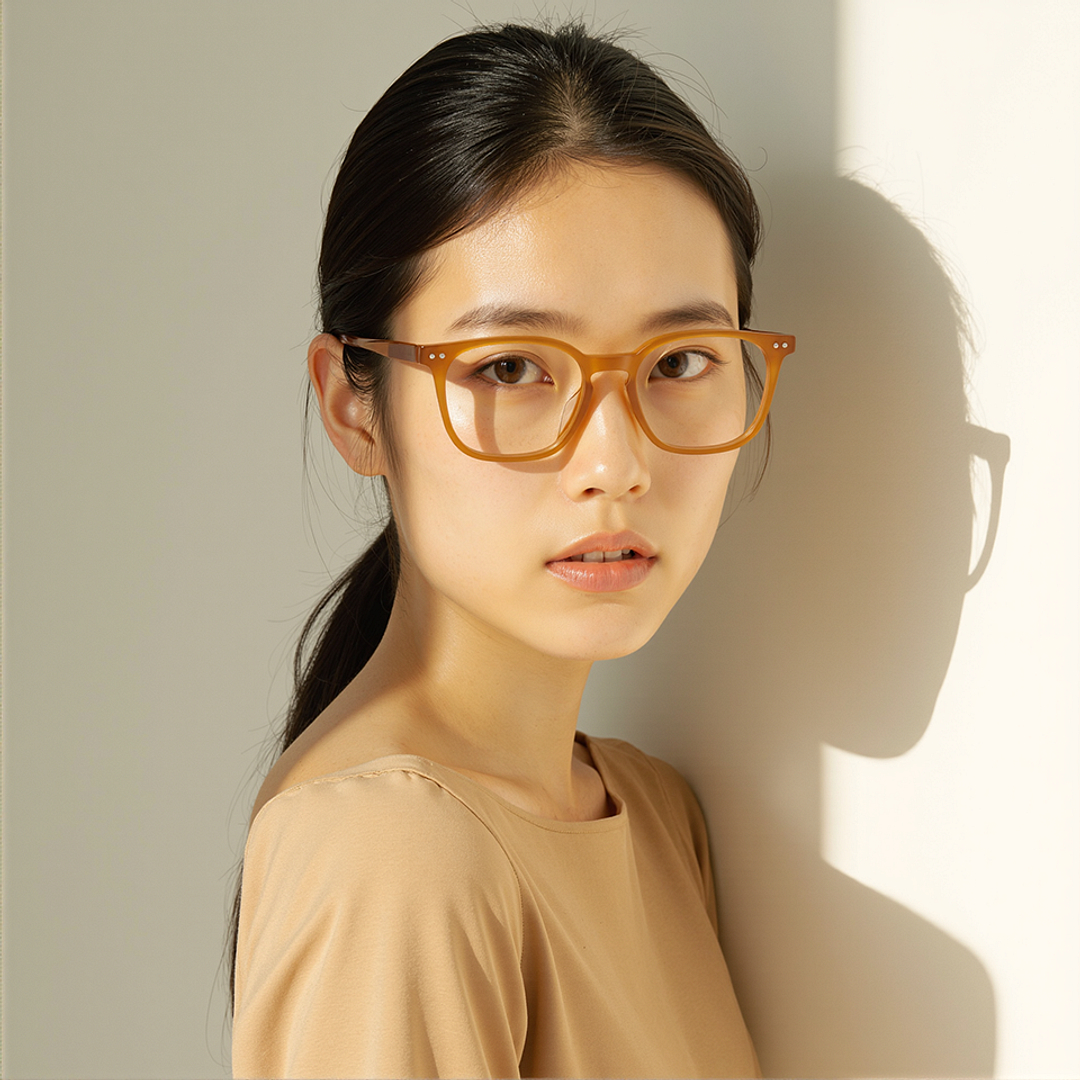 Lenskart Yellow Full Rim Square right side