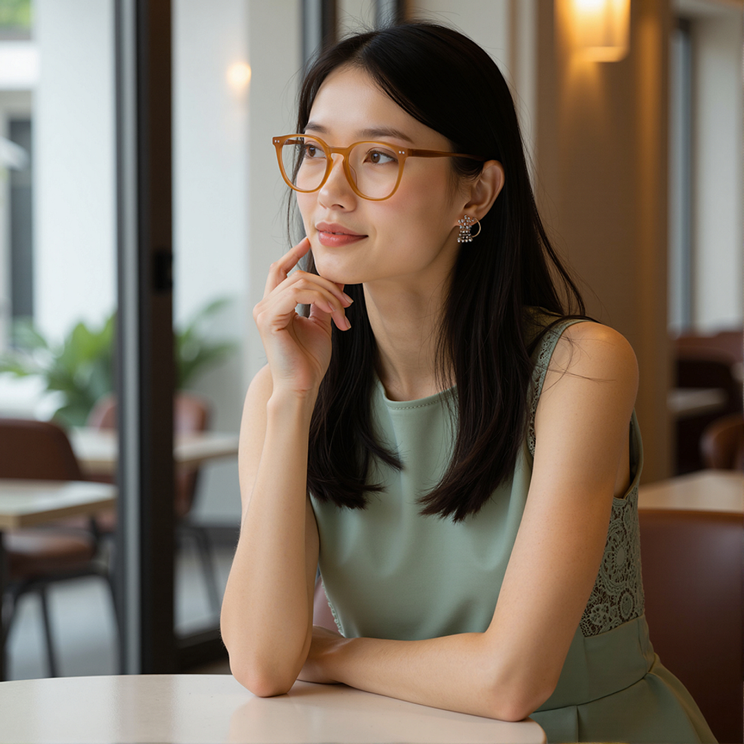 Lenskart Yellow Full Rim Square right side