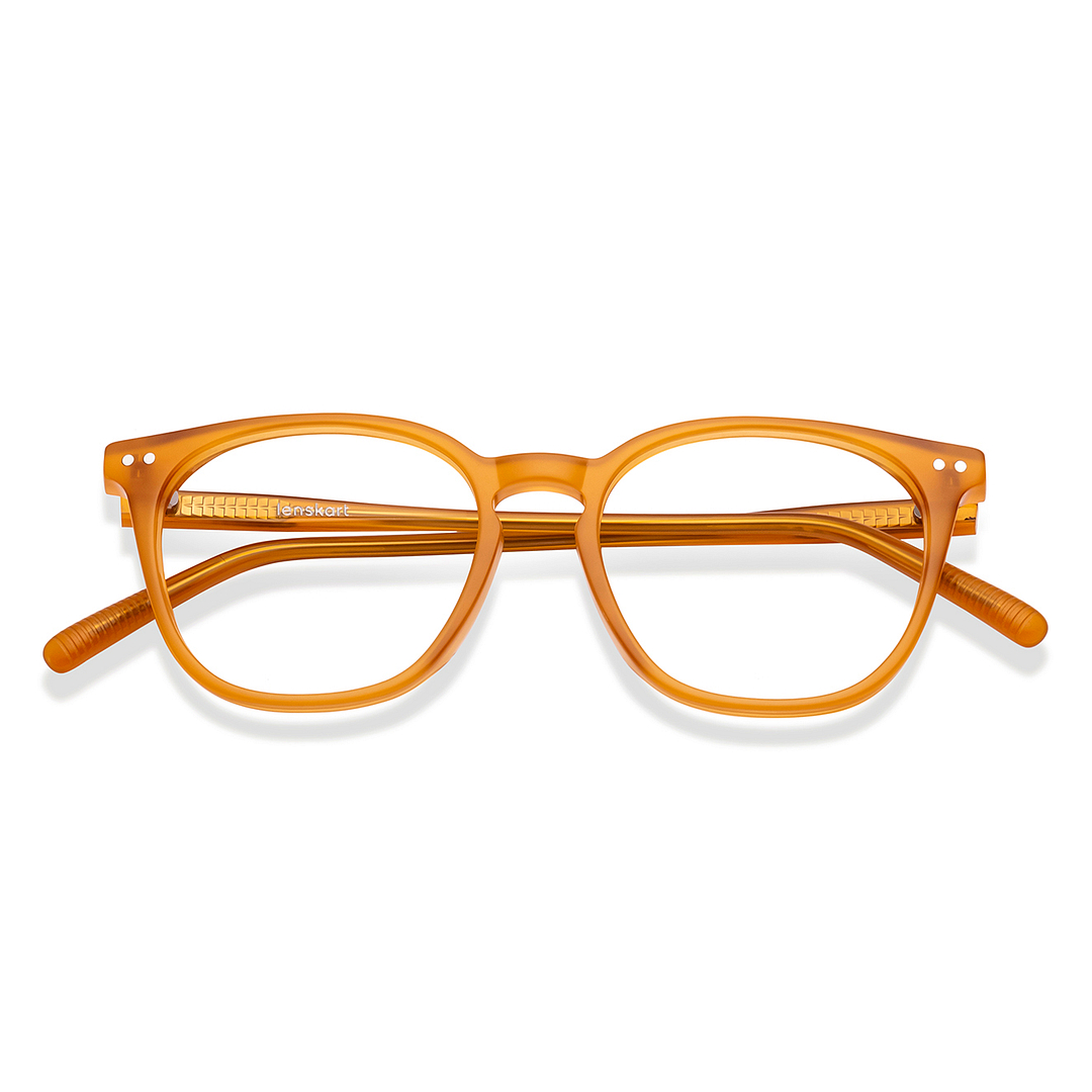Lenskart Yellow Full Rim Square left side