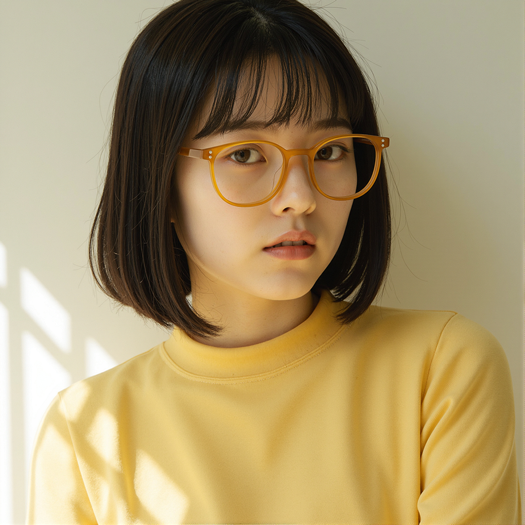 Lenskart Yellow Full Rim Square right side