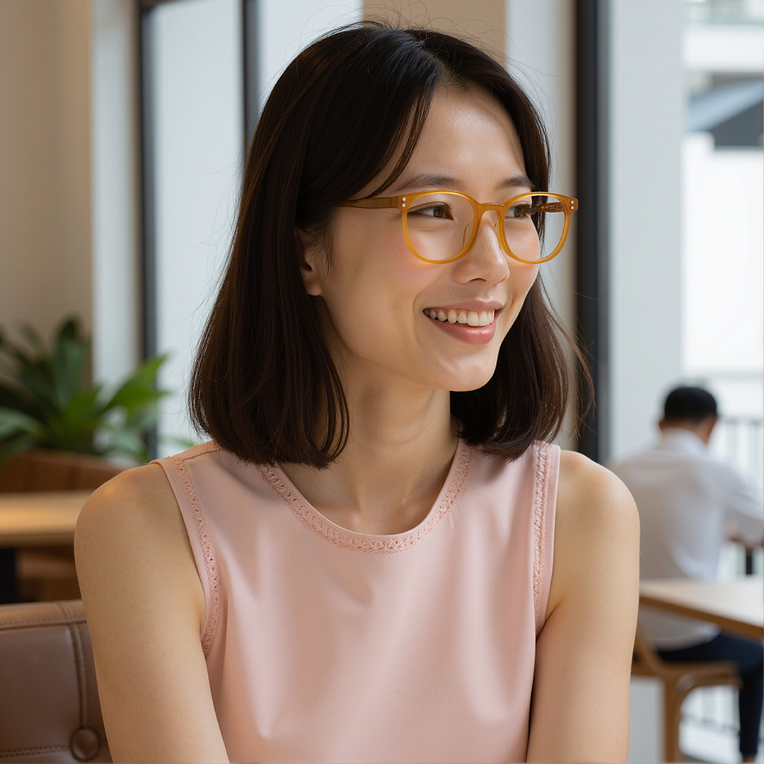 Lenskart Yellow Full Rim Square right side