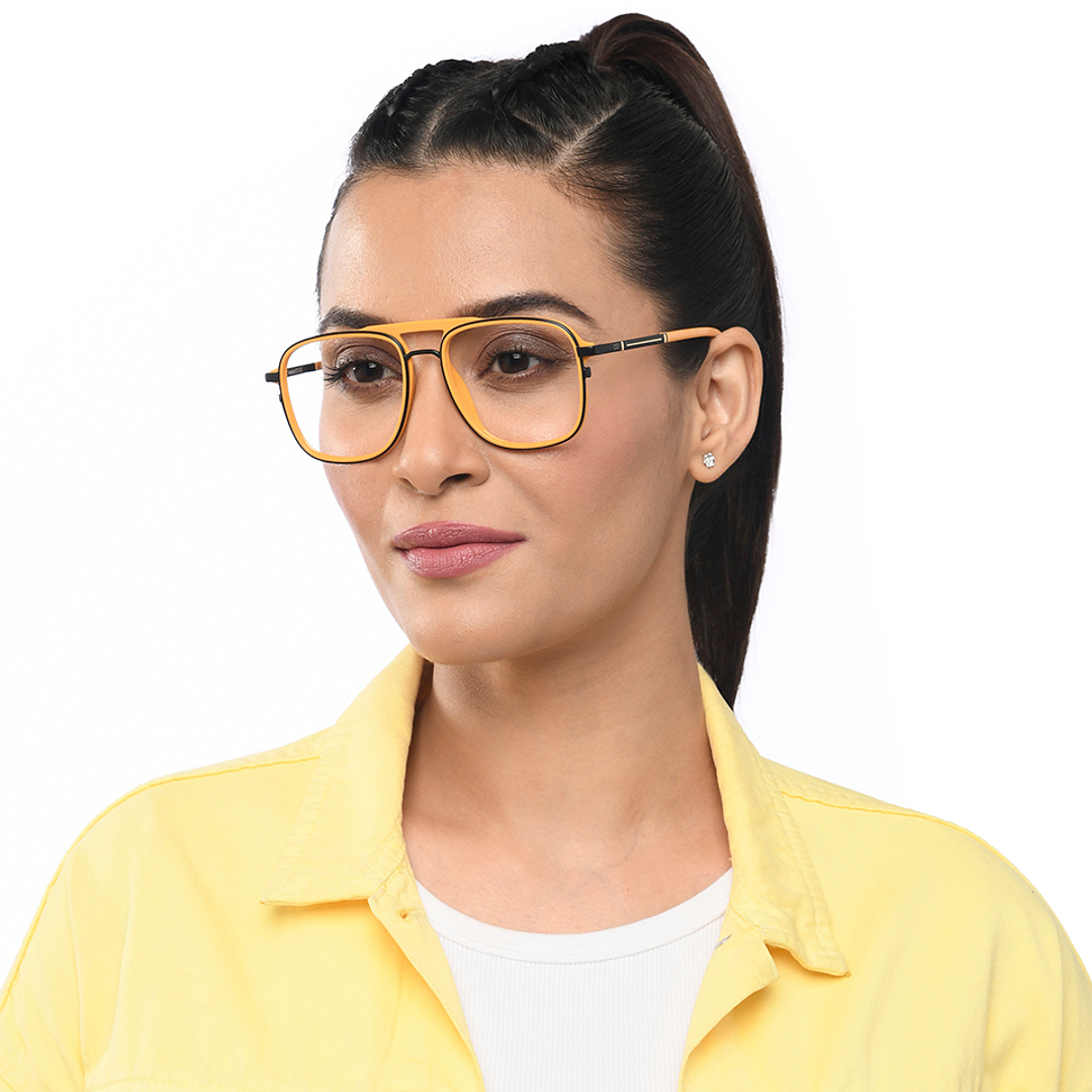 Lenskart Studio Online Yellow Full Rim Square right side