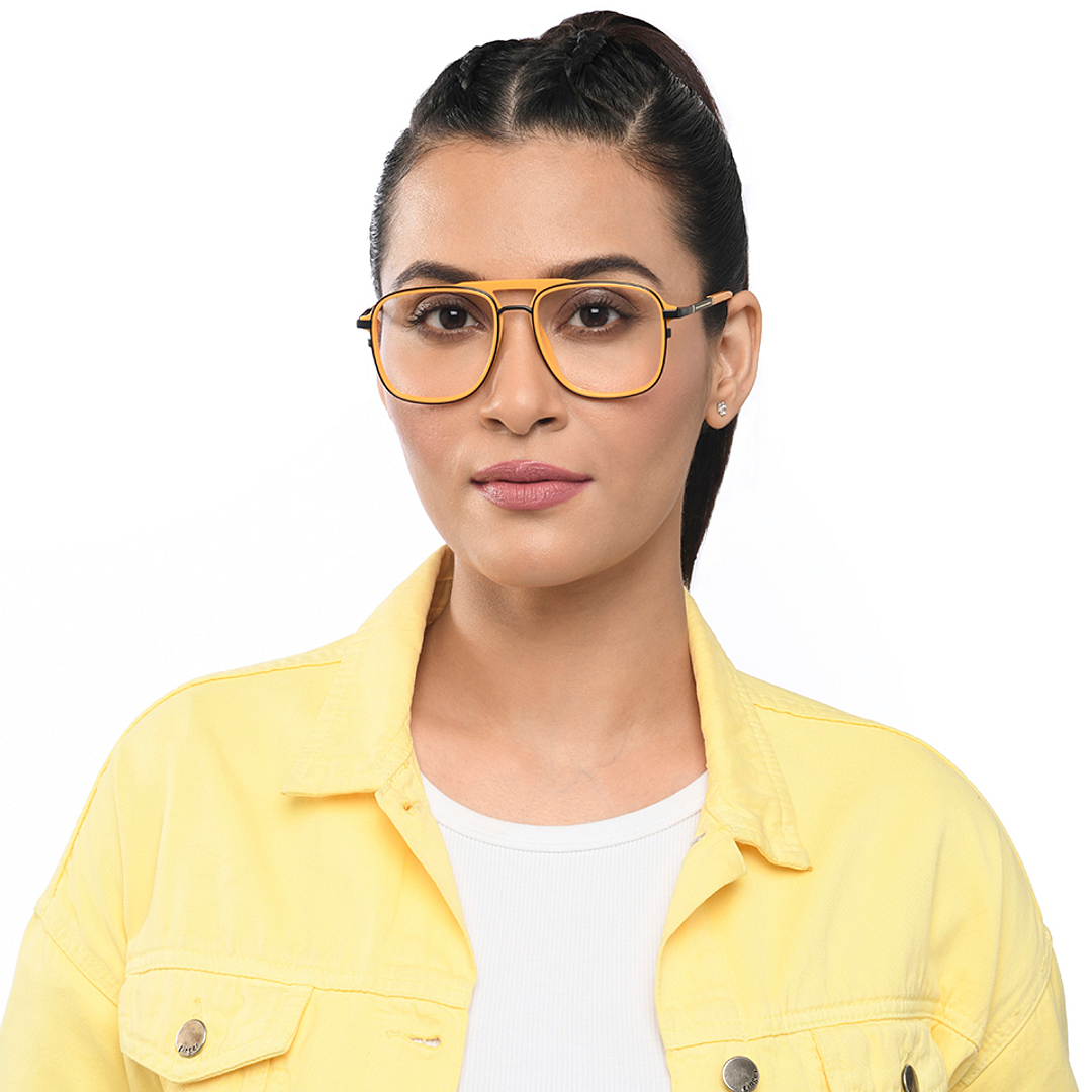 Lenskart Studio Online Yellow Full Rim Square left side