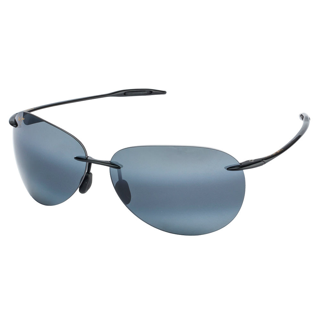 BRANDED Black Rimless Aviator left side