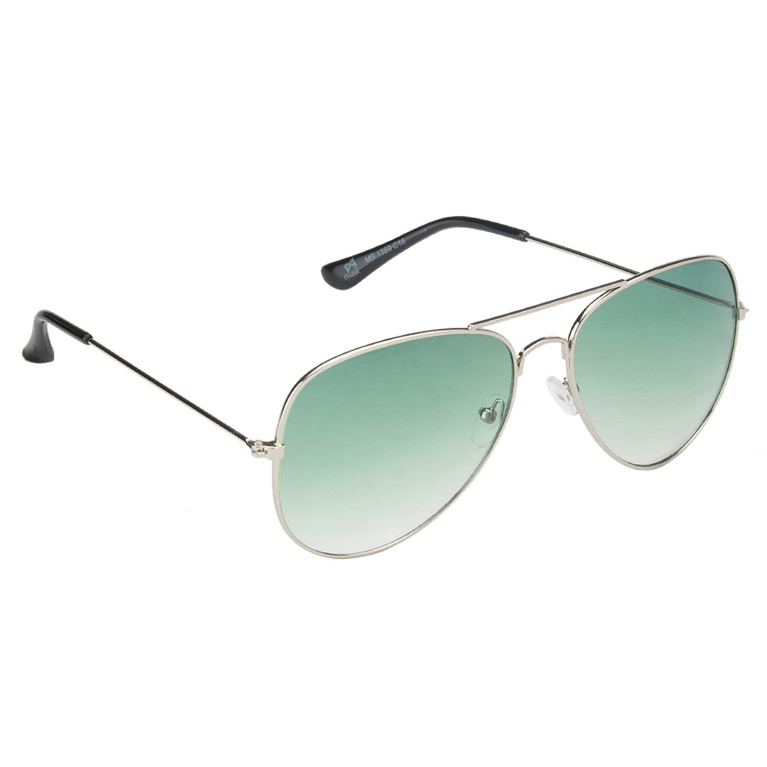 BRANDED Silver Full Rim Aviator right side
