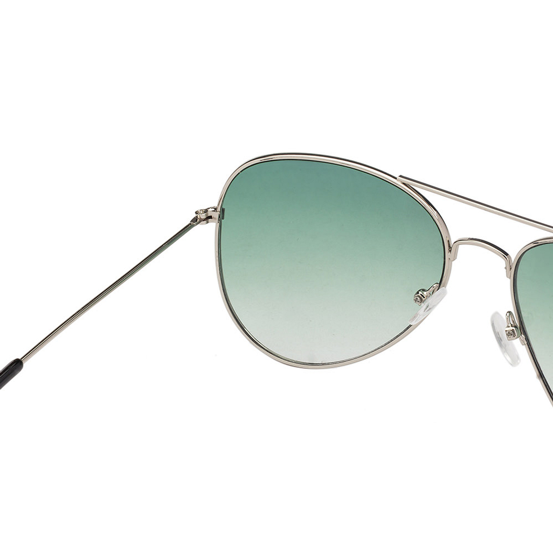 BRANDED Silver Full Rim Aviator right side