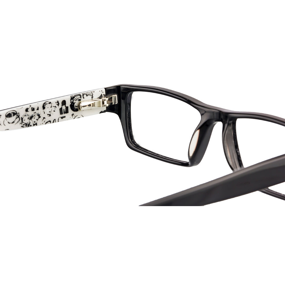 Feelgood Black Full Rim Rectangle left side