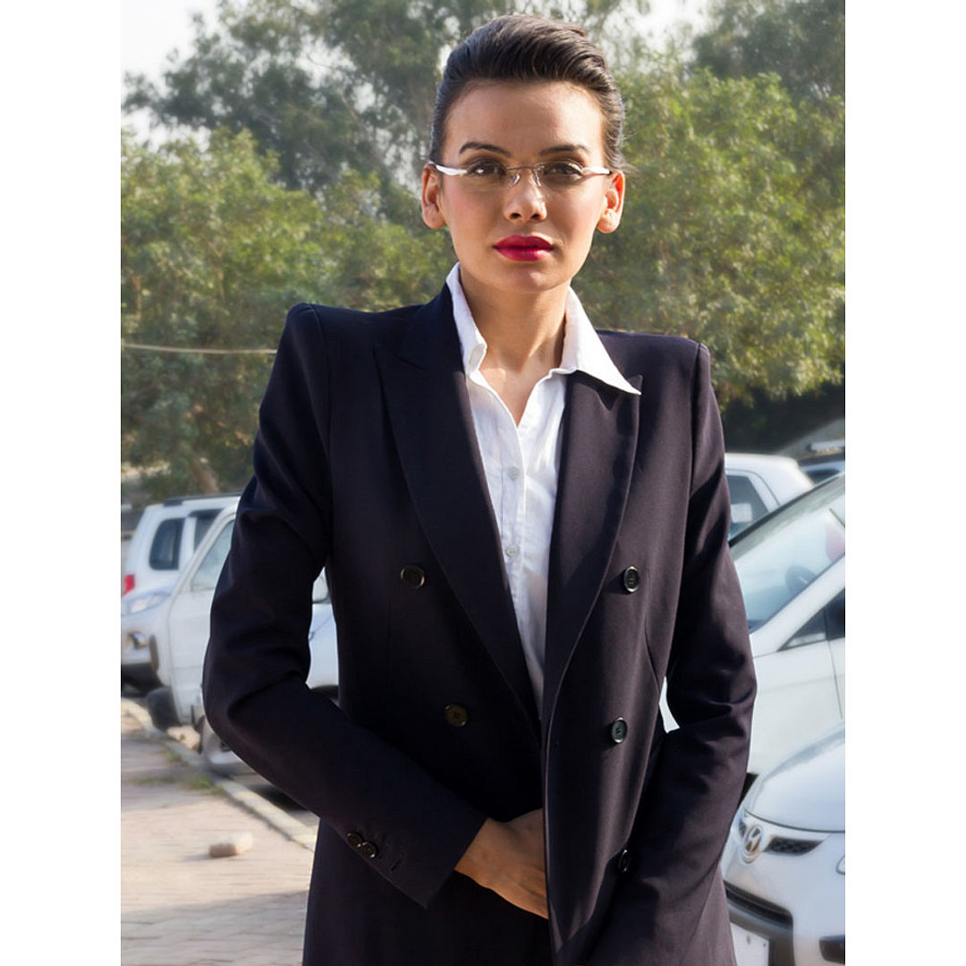 Lenskart Air Online White Rimless Rectangle right side