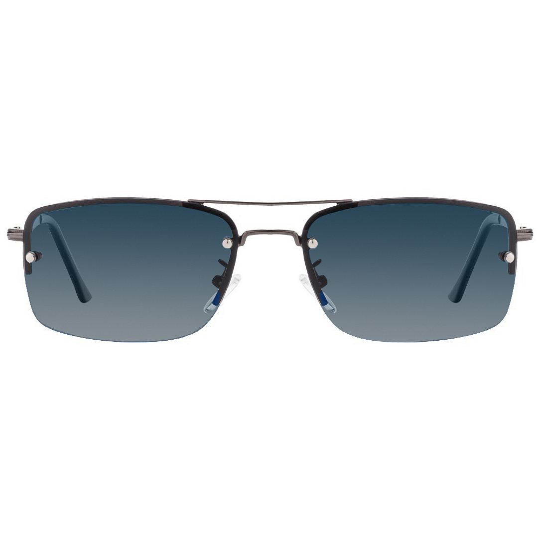 Vincent Chase Online Gunmetal Half Rim Rectangle left side