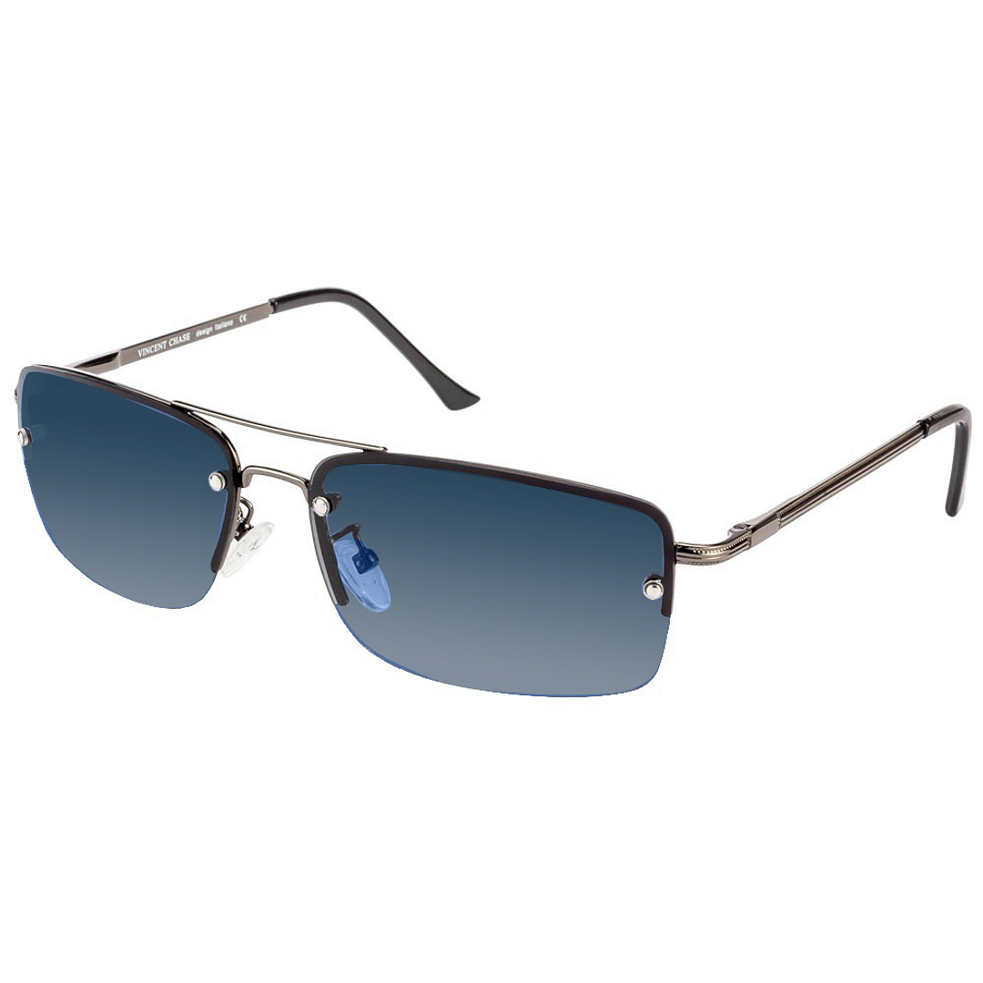 Vincent Chase Online Gunmetal Half Rim Rectangle right side