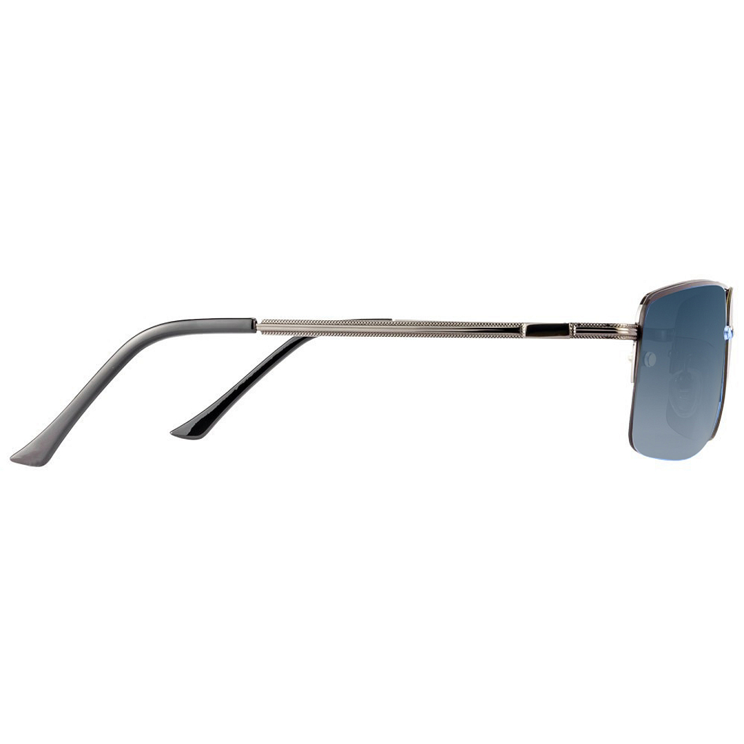 Vincent Chase Online Gunmetal Half Rim Rectangle left side