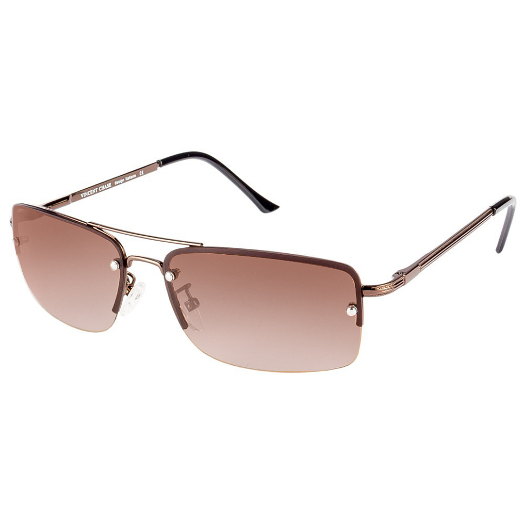 Vincent Chase Online Brown Half Rim Rectangle left side