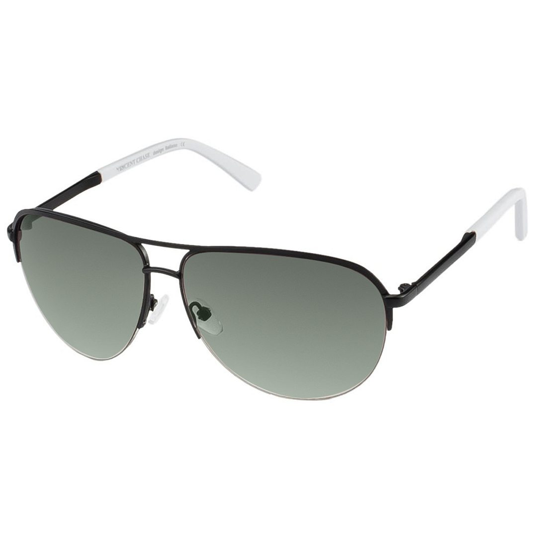Vincent Chase Online Black Half Rim Aviator left side