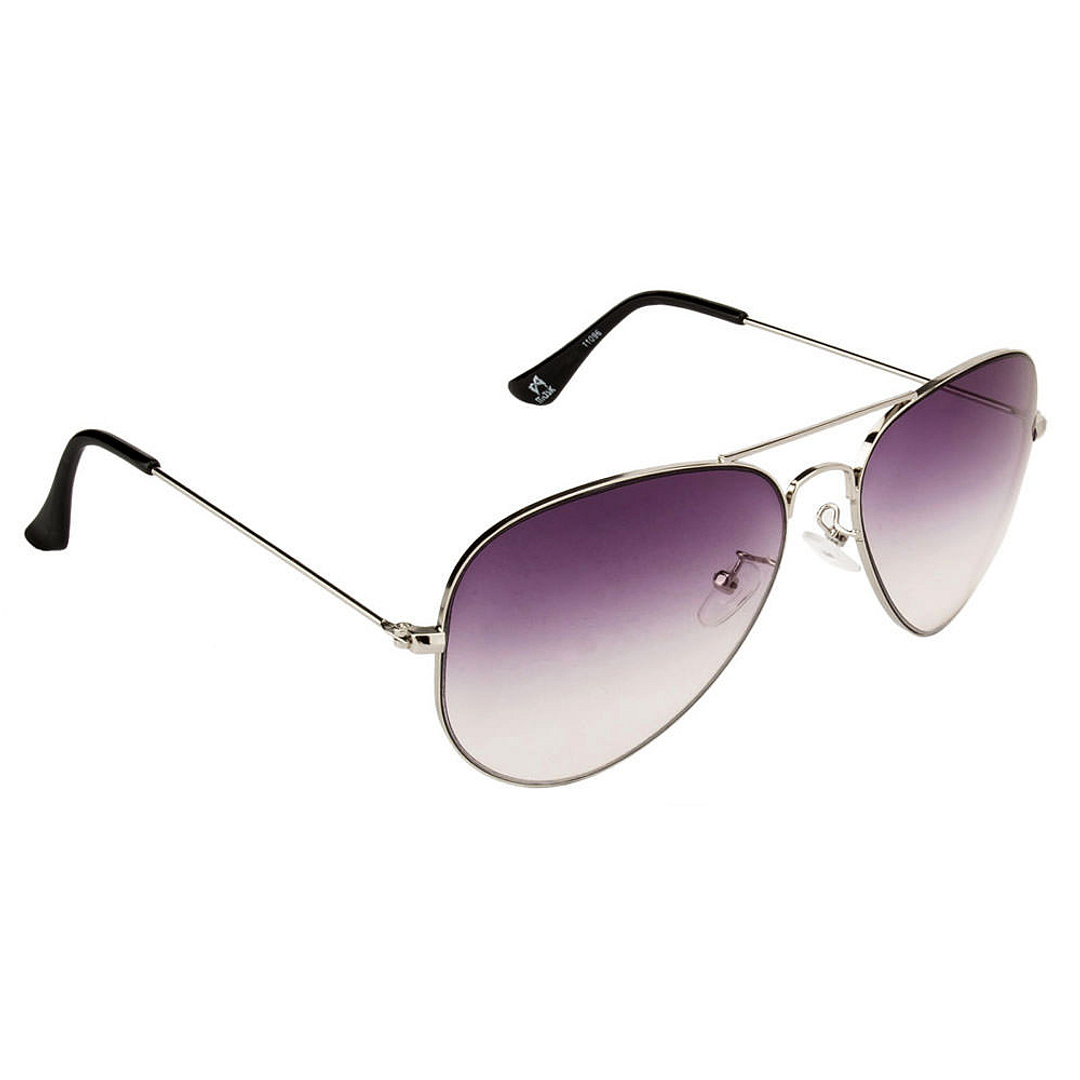 BRANDED Silver Full Rim Aviator right side