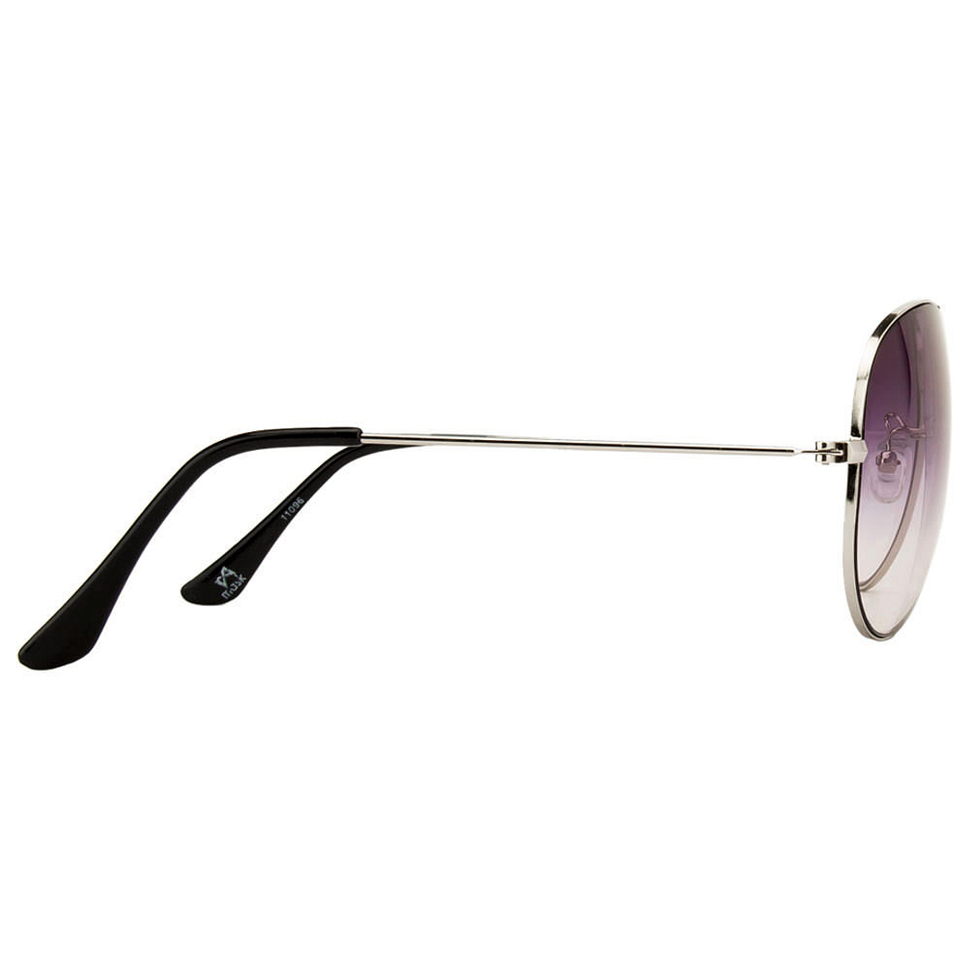 BRANDED Silver Full Rim Aviator right side