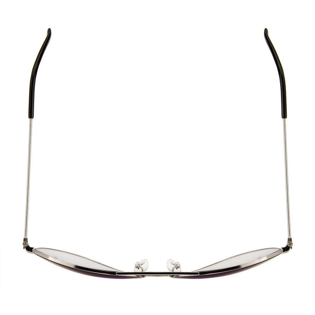 BRANDED Silver Full Rim Aviator left side