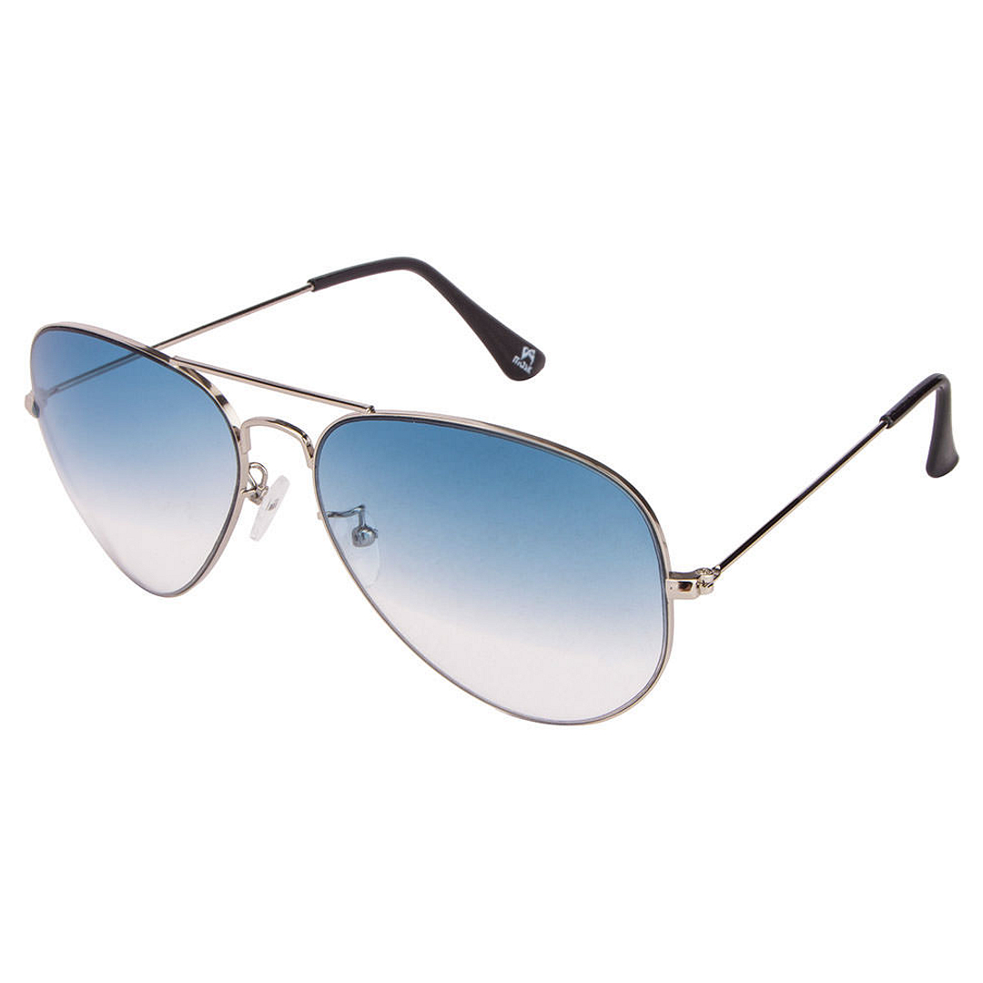 BRANDED Silver Full Rim Aviator left side