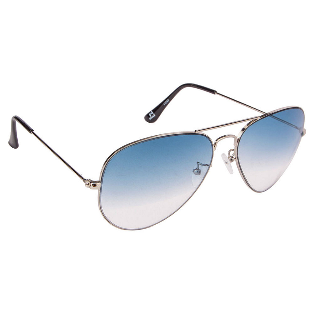 BRANDED Silver Full Rim Aviator right side