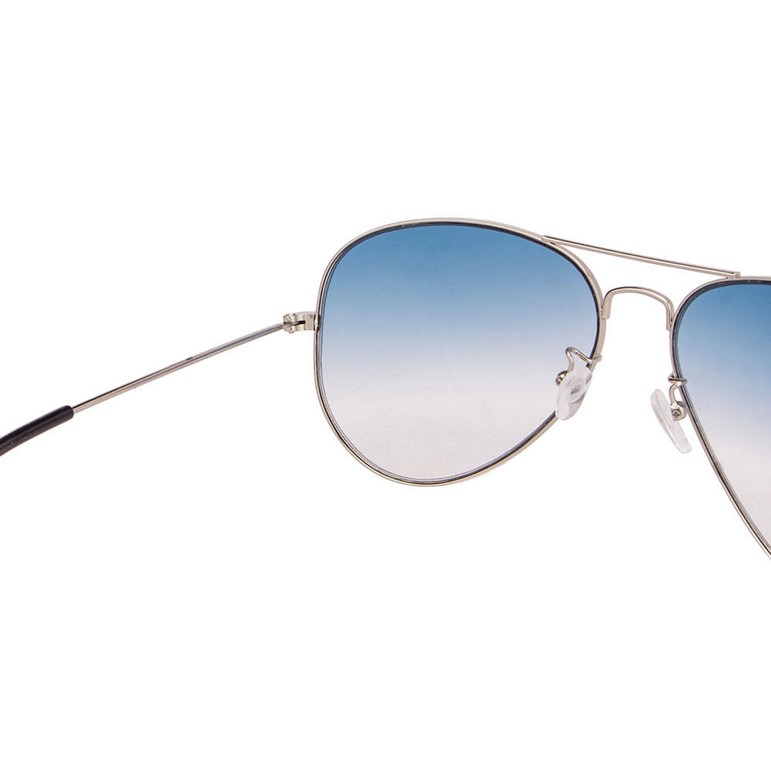 BRANDED Silver Full Rim Aviator left side