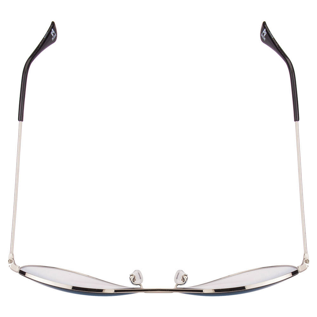 BRANDED Silver Full Rim Aviator left side