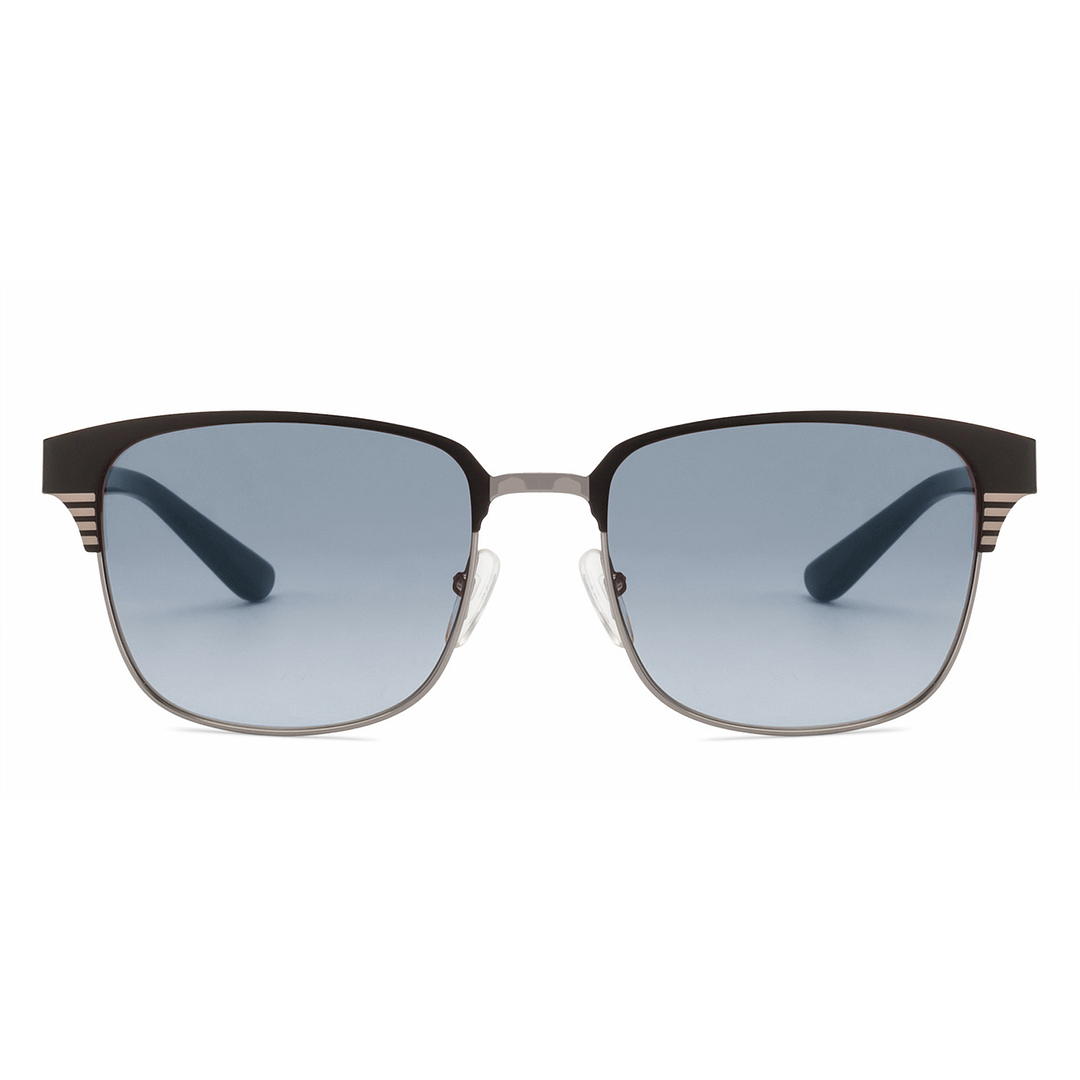 BRANDED Silver Full Rim Square left side