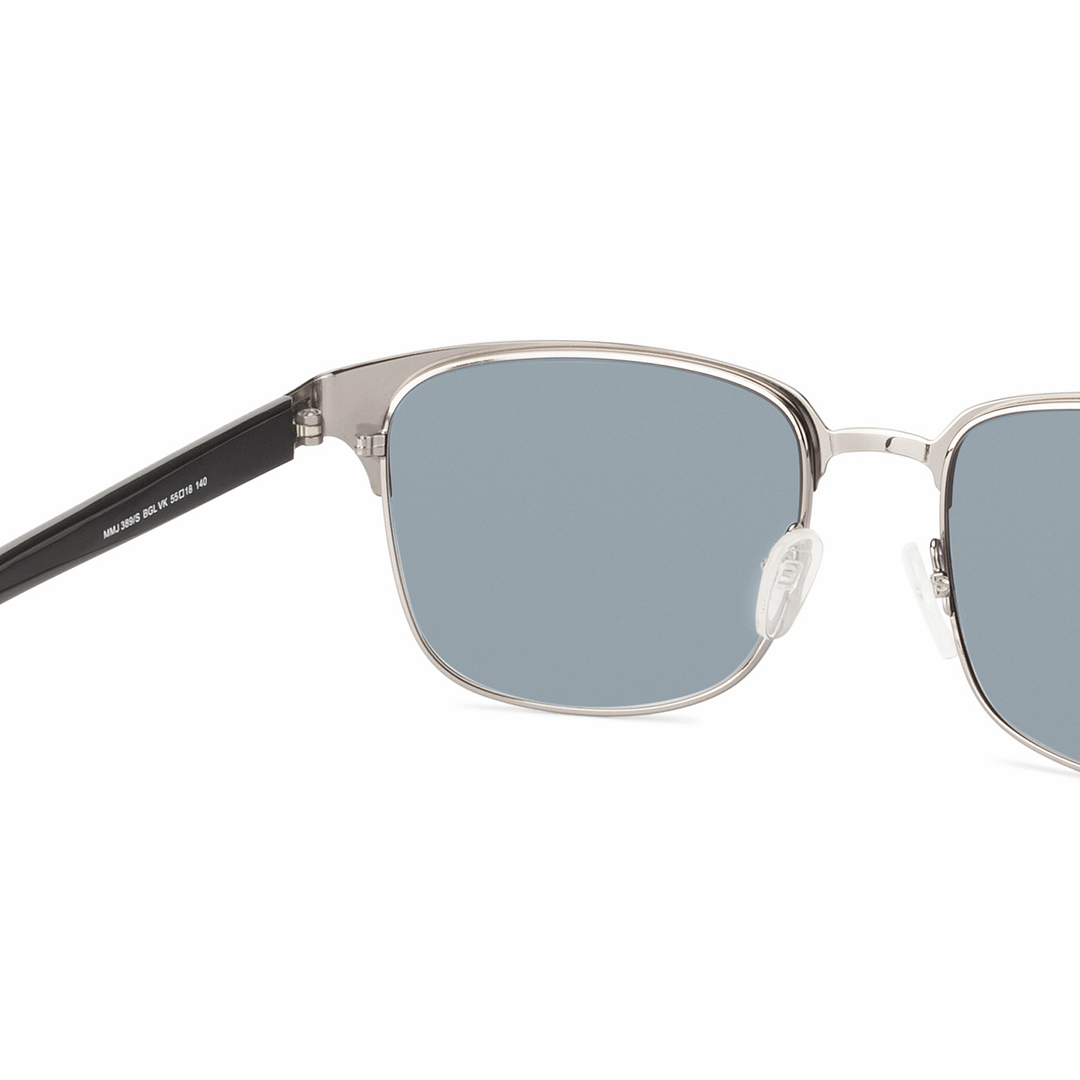 BRANDED Silver Full Rim Square left side