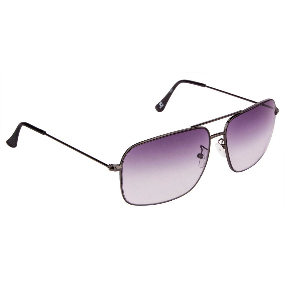 BRANDED Mid Gunmetal Full Rim Rectangle left side