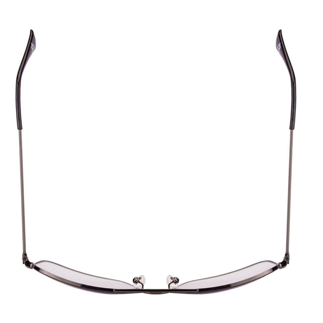 BRANDED Mid Gunmetal Full Rim Rectangle left side