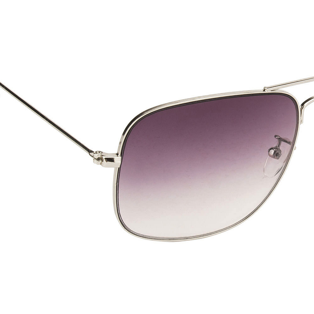 BRANDED Silver Full Rim Rectangle left side