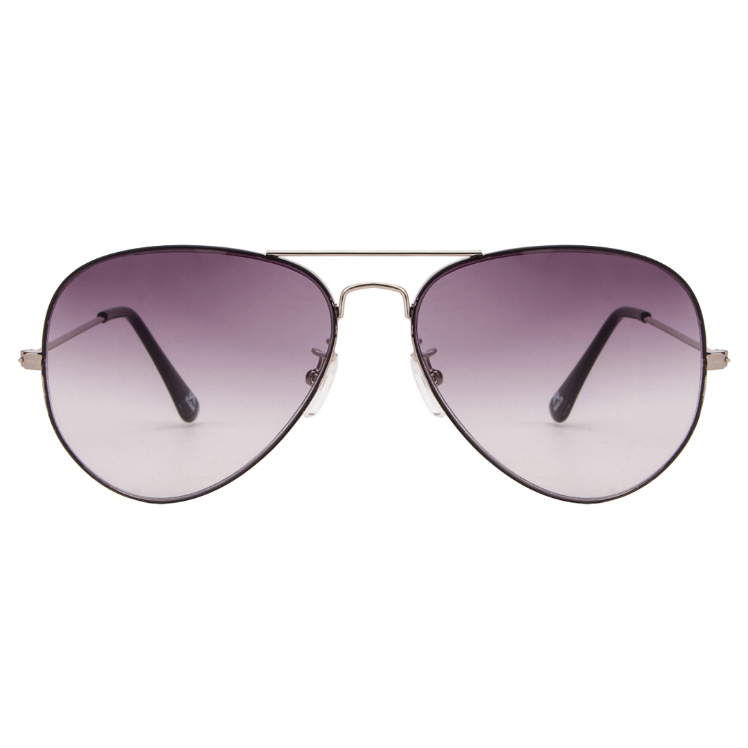 BRANDED Silver Full Rim Aviator right side