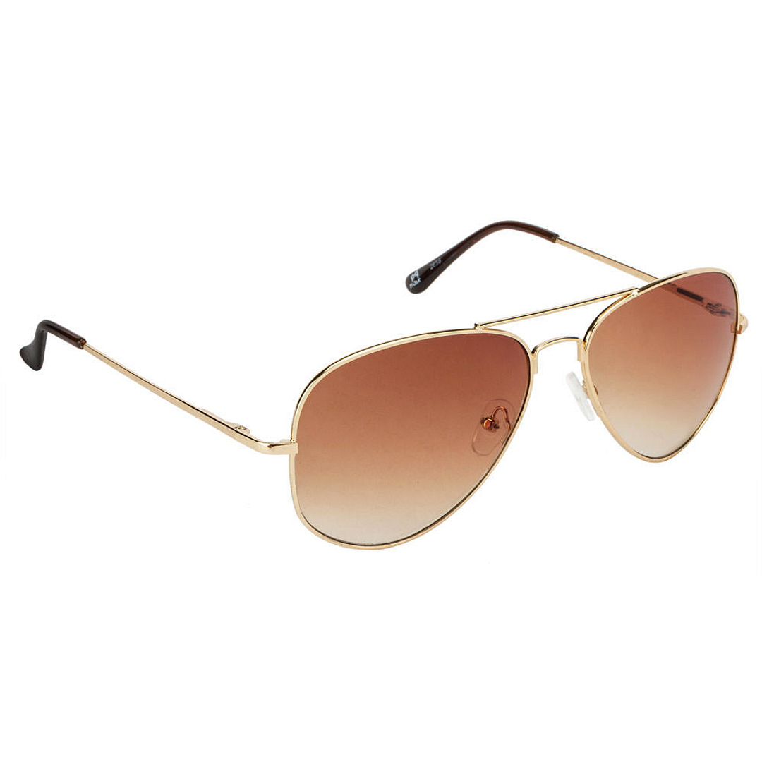 BRANDED Gold Full Rim Aviator left side