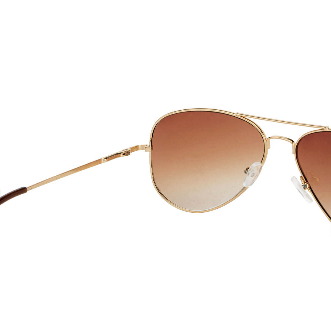 BRANDED Gold Full Rim Aviator left side