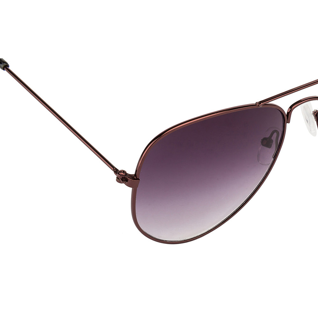 BRANDED Red Full Rim Aviator left side