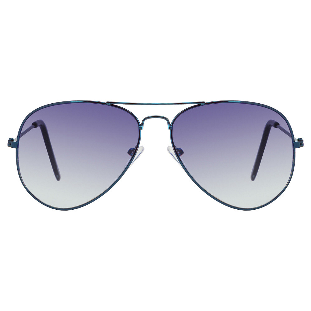 BRANDED Sky Blue Full Rim Aviator left side