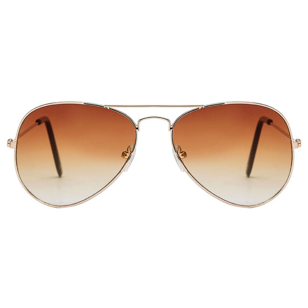 BRANDED Gold Full Rim Aviator left side