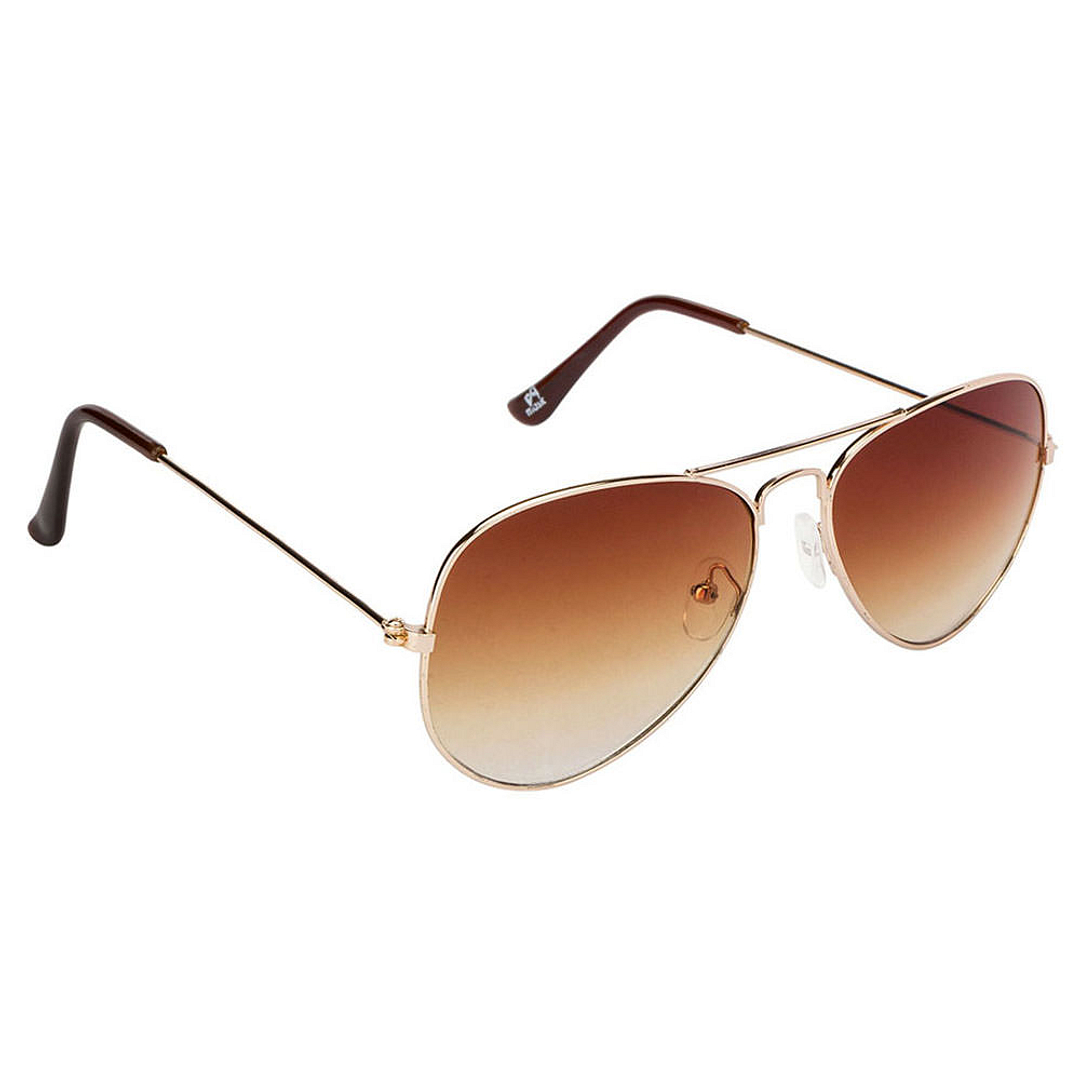 BRANDED Gold Full Rim Aviator left side