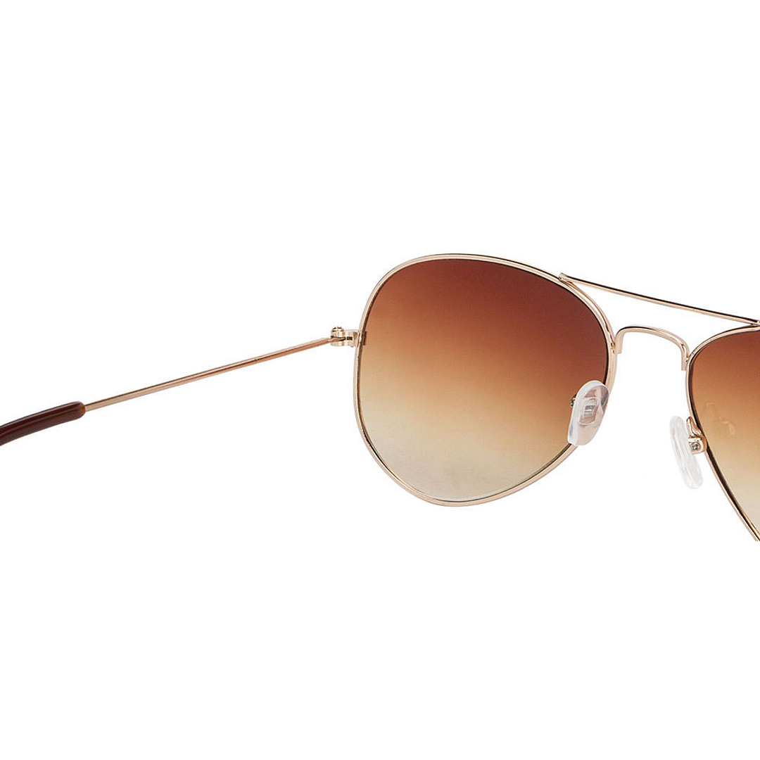 BRANDED Gold Full Rim Aviator left side