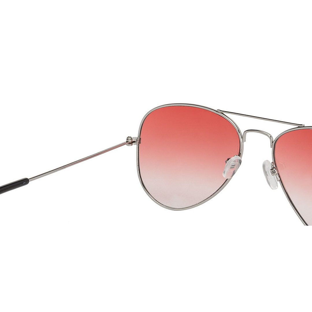 BRANDED Silver Full Rim Aviator left side