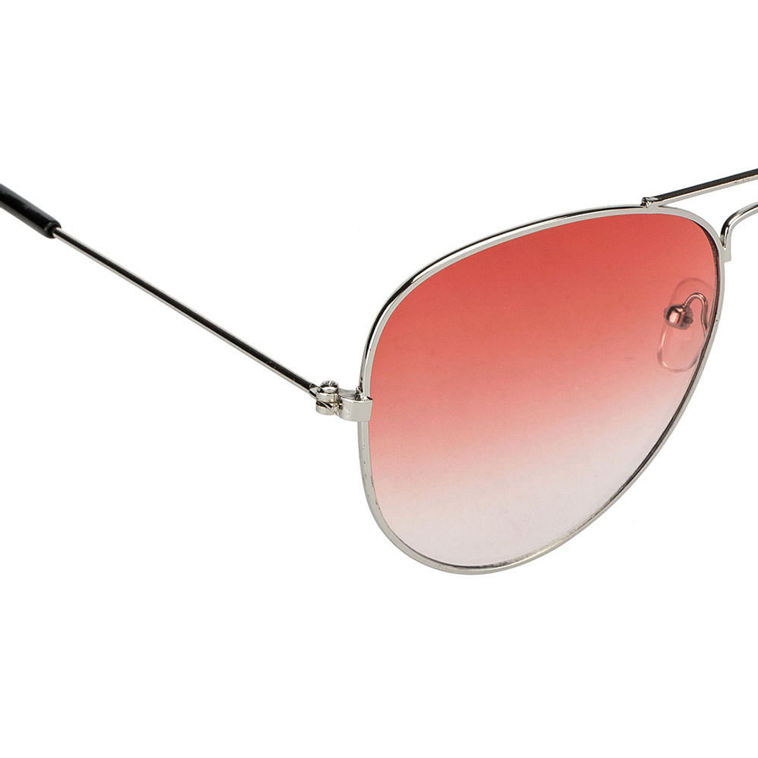 BRANDED Silver Full Rim Aviator right side