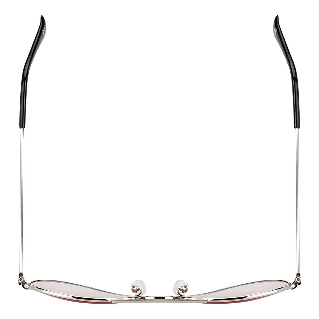 BRANDED Silver Full Rim Aviator left side