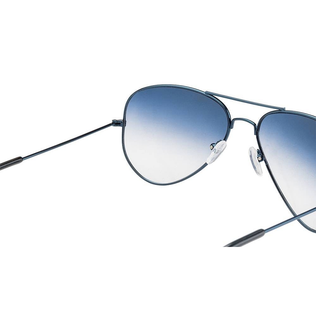 BRANDED Sky Blue Full Rim Aviator left side